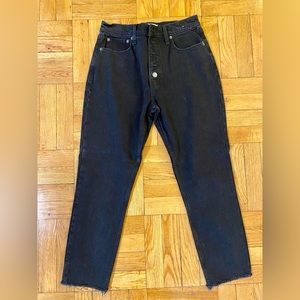 Abercrombie skinny high rise button fly black jeans